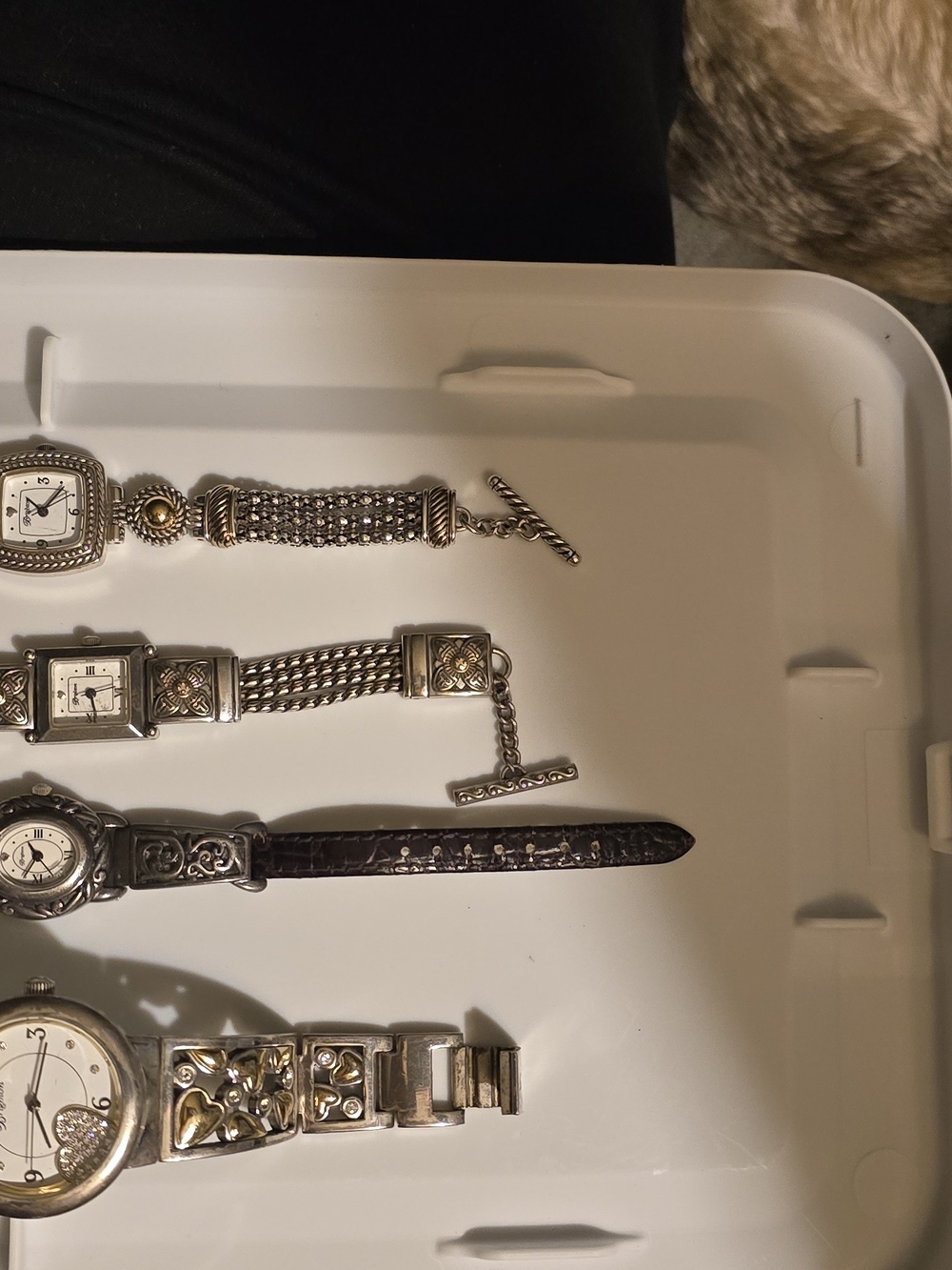 Brighton Silver and Gold-Tone Womens  Bracelet Watch Bundle